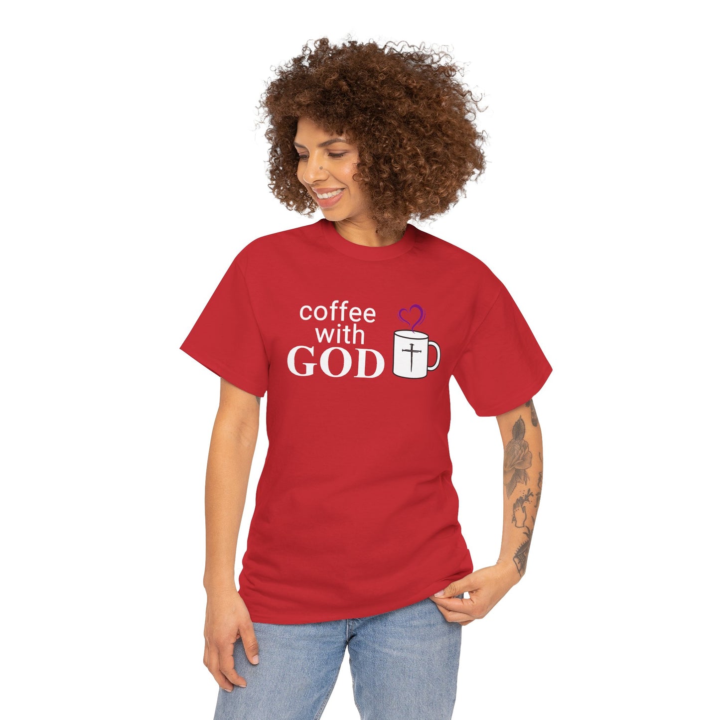 Coffee with God Christian Tee — Faith Mug Graphic Shirt