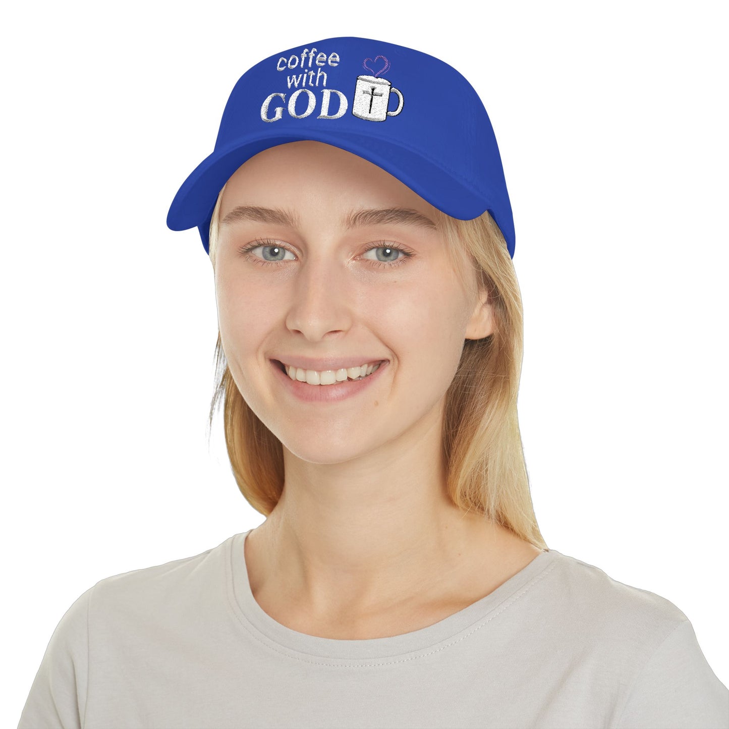Coffee with God Embroidered Baseball Cap — Christian Faith Hat